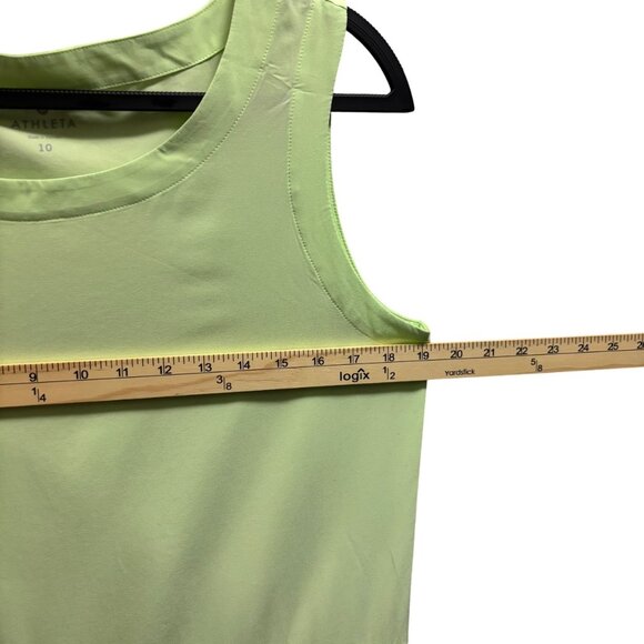 Athleta Womens Astra Dress Size 10 Neon Green Sleeveless Lightweight Casual - Picture 5 of 7